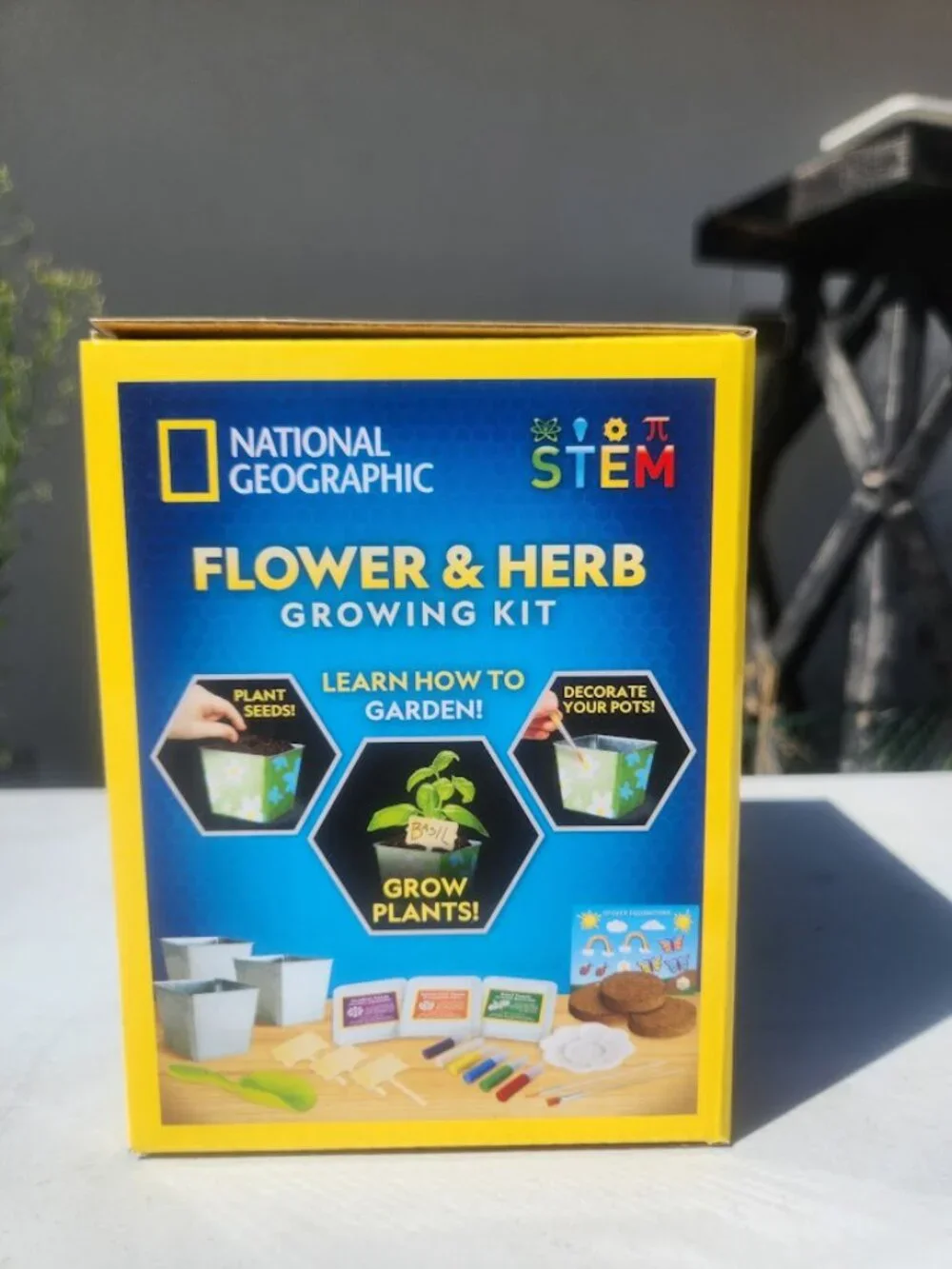 New National Geographic Flower and Herb Gardening Activity Kit for Kids Indoor O